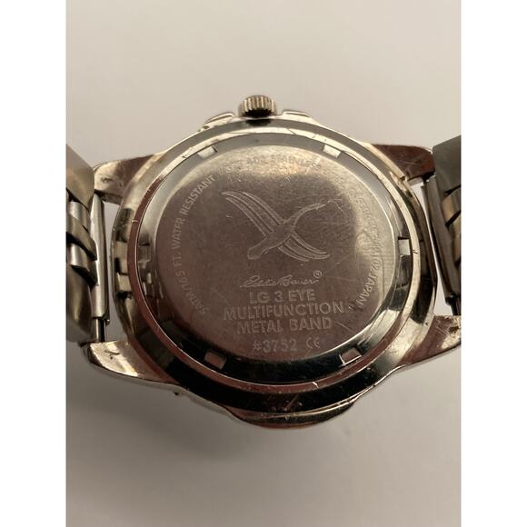 Eddie Bauer Men's Quartz Watch 39mm - New Battery - LG 3 Eye - Multifunction - Picture 8 of 9